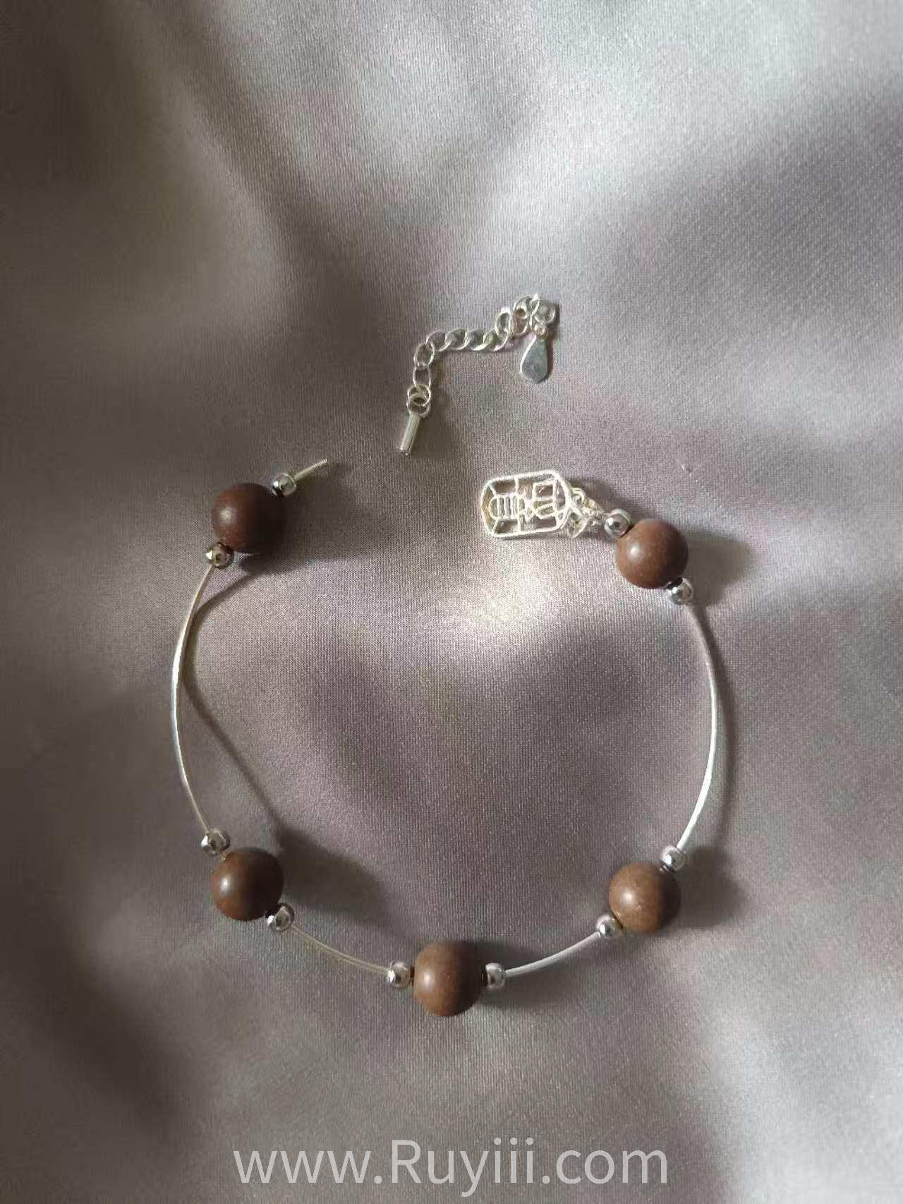 Five Blessings Customizable Silver Herbal Aromatherapy Bangle – Embrace Series
