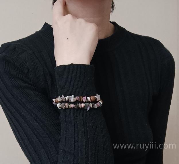 Rainbow Tourmaline & Botanical Aromatherapy Bracelet with S925 Silver Mantra Charm | Joy & Focus