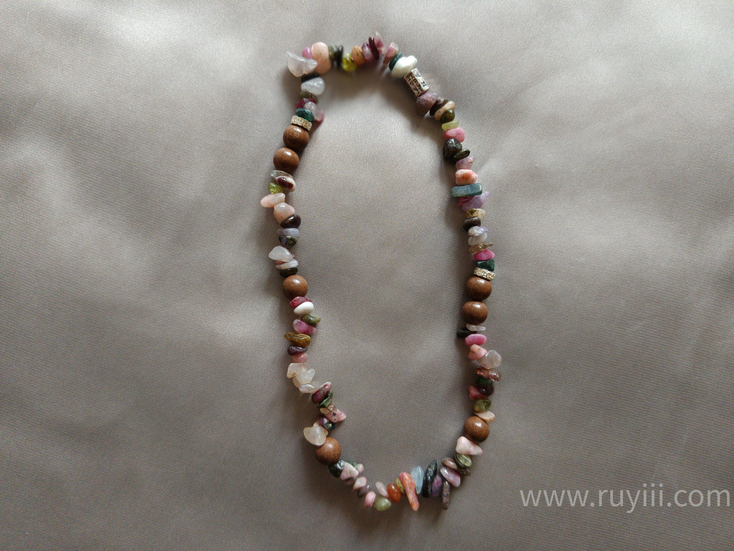 Rainbow Tourmaline & Botanical Aromatherapy Bracelet with S925 Silver Mantra Charm | Joy & Focus