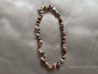 Rainbow Tourmaline & Botanical Aromatherapy Bracelet with S925 Silver Mantra Charm | Joy & Focus